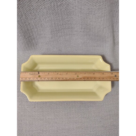 Franciscan Capistrano Art Ware 441 Low Rectangular Flower Bowl Duo Yellow/Maroon - Picture 5 of 6